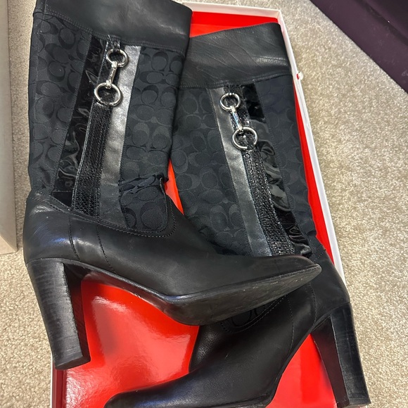 Coach - tall leather boots - size 10. Lots of life left, haven’t reached for - Picture 4 of 5